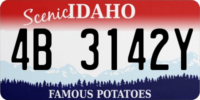 ID license plate 4B3142Y