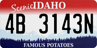 ID license plate 4B3143N