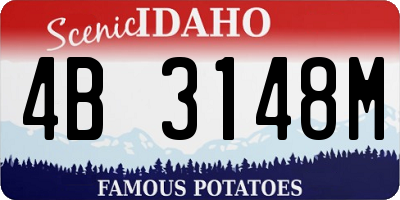 ID license plate 4B3148M