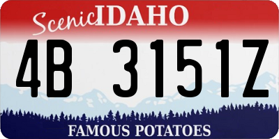 ID license plate 4B3151Z
