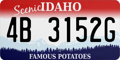 ID license plate 4B3152G
