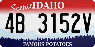 ID license plate 4B3152V