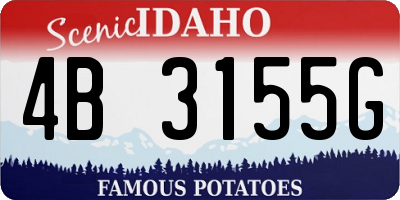 ID license plate 4B3155G