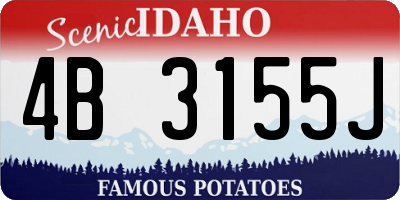 ID license plate 4B3155J