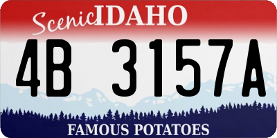 ID license plate 4B3157A