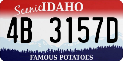 ID license plate 4B3157D