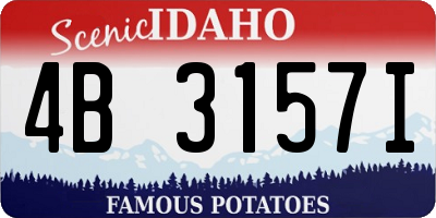 ID license plate 4B3157I