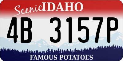 ID license plate 4B3157P