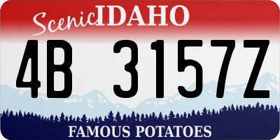 ID license plate 4B3157Z