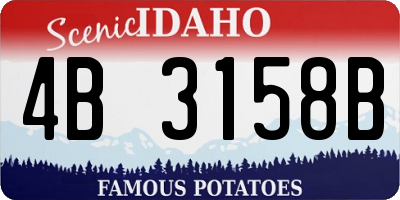 ID license plate 4B3158B