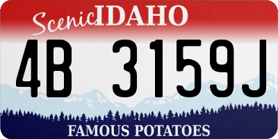 ID license plate 4B3159J