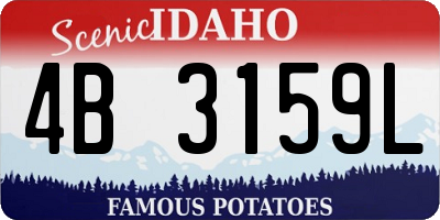 ID license plate 4B3159L