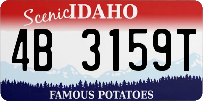 ID license plate 4B3159T