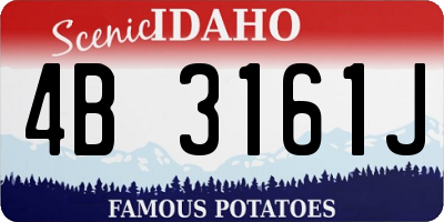 ID license plate 4B3161J