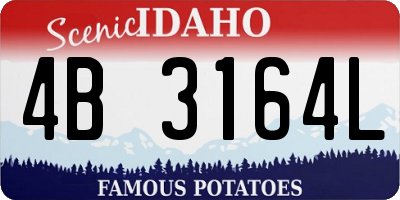 ID license plate 4B3164L