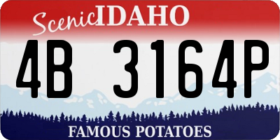 ID license plate 4B3164P