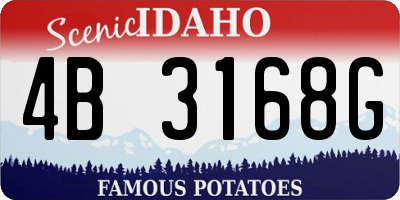 ID license plate 4B3168G