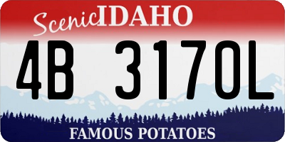 ID license plate 4B3170L