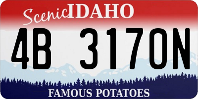 ID license plate 4B3170N