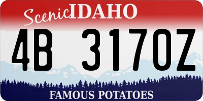 ID license plate 4B3170Z