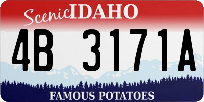 ID license plate 4B3171A