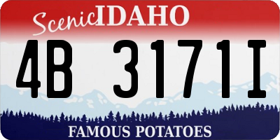 ID license plate 4B3171I