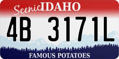 ID license plate 4B3171L