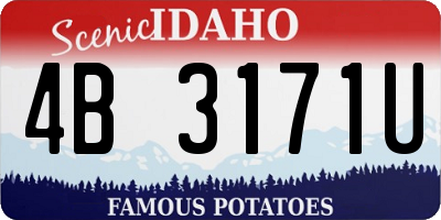 ID license plate 4B3171U