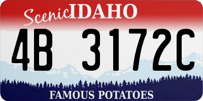 ID license plate 4B3172C