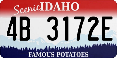 ID license plate 4B3172E
