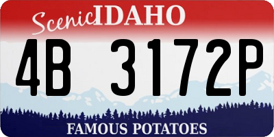 ID license plate 4B3172P