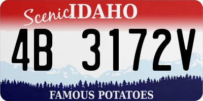 ID license plate 4B3172V
