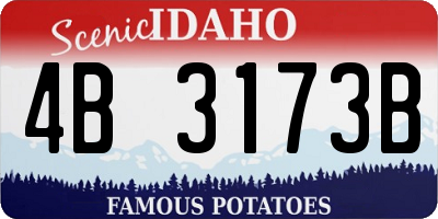 ID license plate 4B3173B