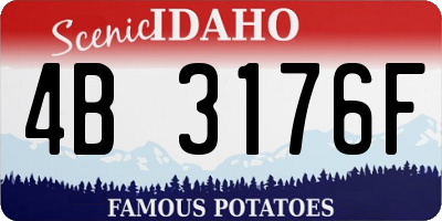 ID license plate 4B3176F