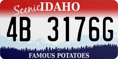 ID license plate 4B3176G