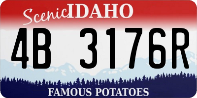 ID license plate 4B3176R
