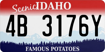ID license plate 4B3176Y