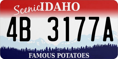 ID license plate 4B3177A