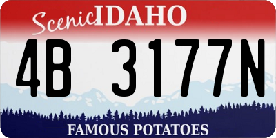 ID license plate 4B3177N