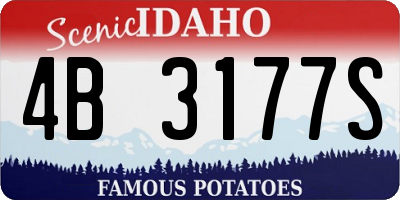 ID license plate 4B3177S