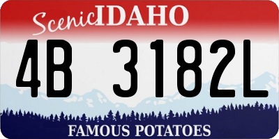 ID license plate 4B3182L