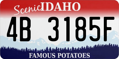 ID license plate 4B3185F