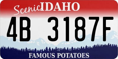 ID license plate 4B3187F