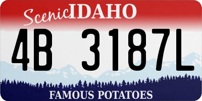 ID license plate 4B3187L