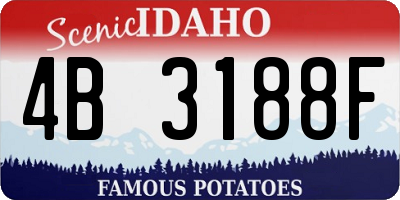 ID license plate 4B3188F