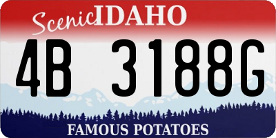 ID license plate 4B3188G