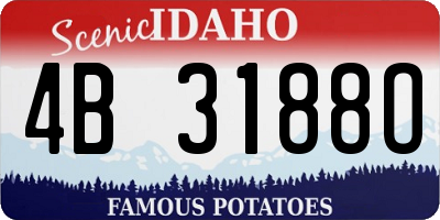 ID license plate 4B3188O