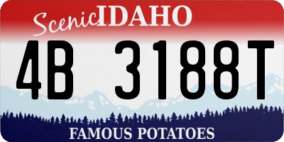 ID license plate 4B3188T