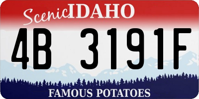 ID license plate 4B3191F