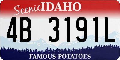 ID license plate 4B3191L